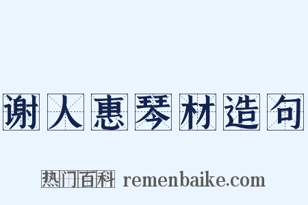 谢人惠琴材造句是什么意思的图片